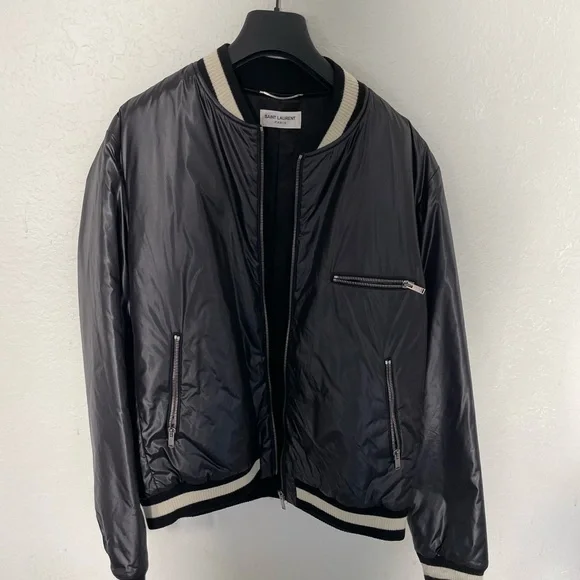 Yves Saint Laurent zip-up varsity bomber jacket - Picture 4 of 16